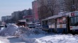 Работа общественного транспорта продолжается в условиях снегопада