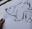 На бульваре Рахова художники рисовали «снежные картины»