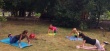 В Детском парке саратовцы занимаются фитнес-йогой