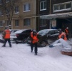 Масштабные работы по уборке продолжаются в Ленинском районе