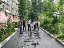 Во Фрунзенском районе проконтролировали ход работ по ремонту дворовых территорий