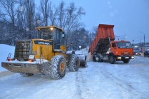За сутки с территории Саратова вывезли более четырех тысяч кубов снега 