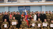 На базе патриотических центров «Авангард» и «Патриот 64» прошло торжественное мероприятие по случаю окончания сборов