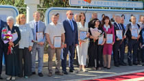 Состоялась торжественная церемония обновления Доски почета Октябрьского района