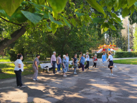 В Октябрьском районе прошло мероприятие, посвященное оздоровительной аэробике «Лето в движении»
