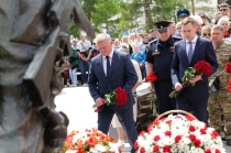 В Парке Победы на Соколовой горе в День ветеранов боевых действий состоялась церемония увековечивания имен военнослужащих, павших в ходе специальной военной операции