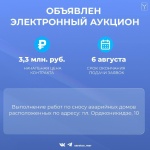 Объявлен электронный аукцион