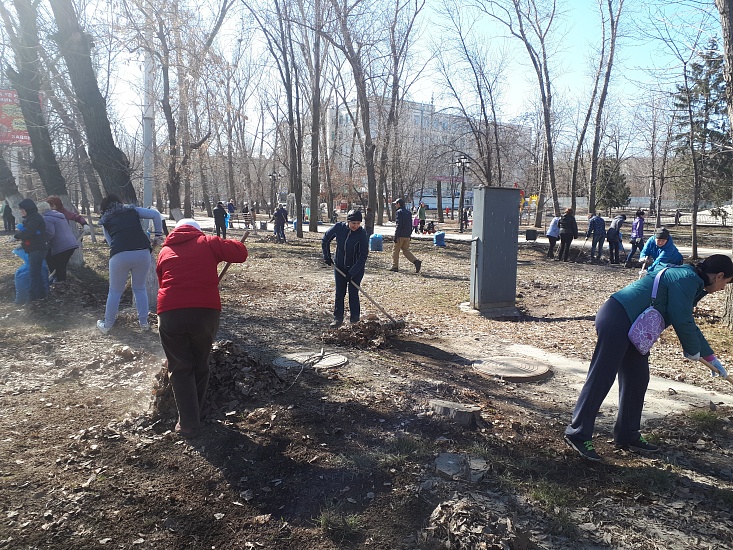 Горожане наводят порядок во дворах