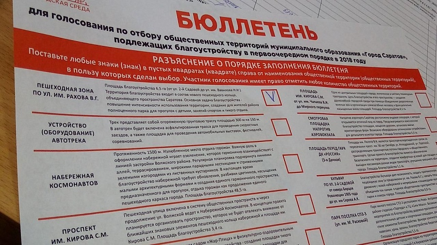 Жители Саратова голосуют за продолжение 
благоустройства улицы Рахова