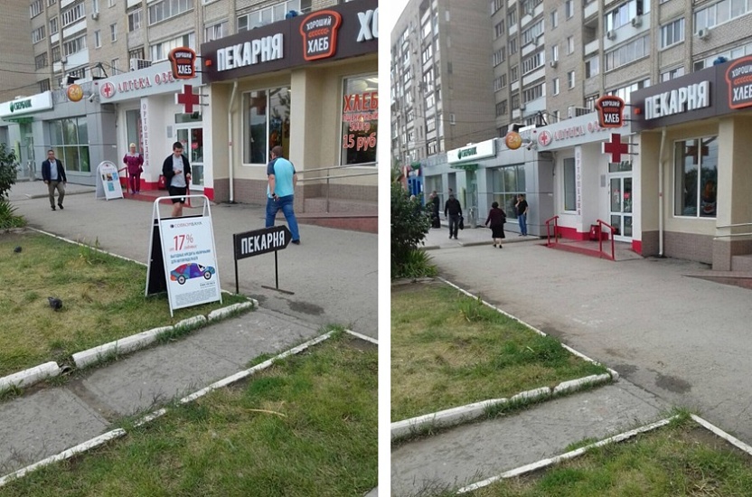 На Усть-Курдюмской демонтировали незаконные 
рекламные штендеры