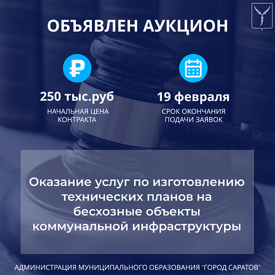 Объявлен аукцион