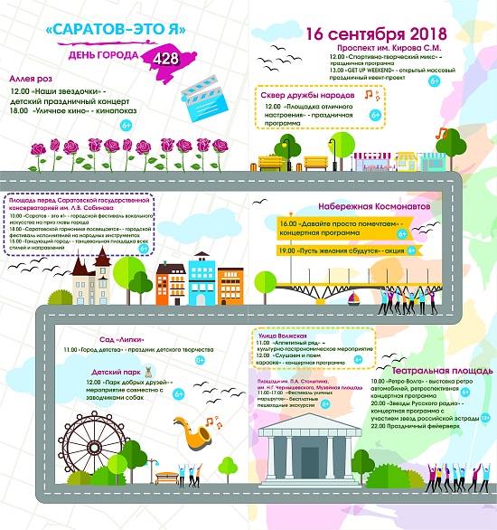 «Саратов – это я». Праздничные мероприятия 
на 16 сентября т.г.